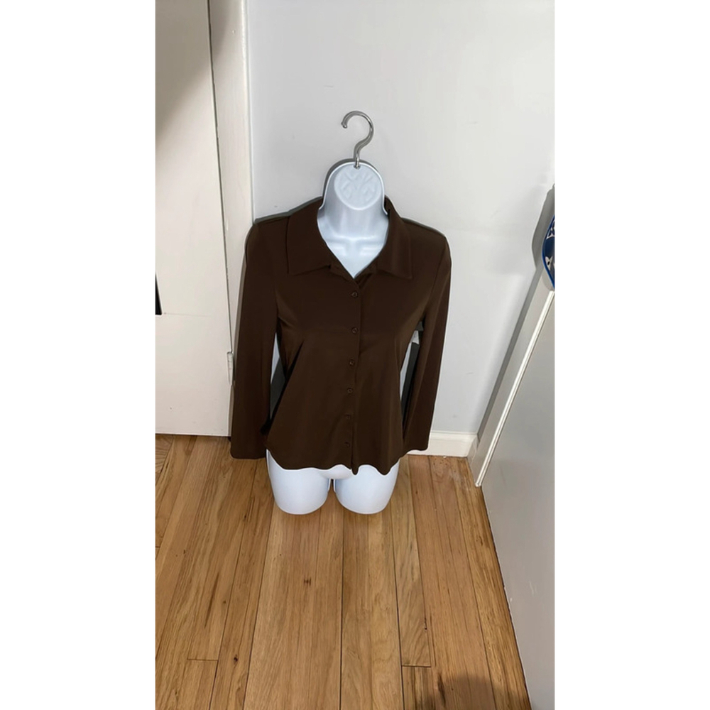 Zara brown long sleeve button shirt